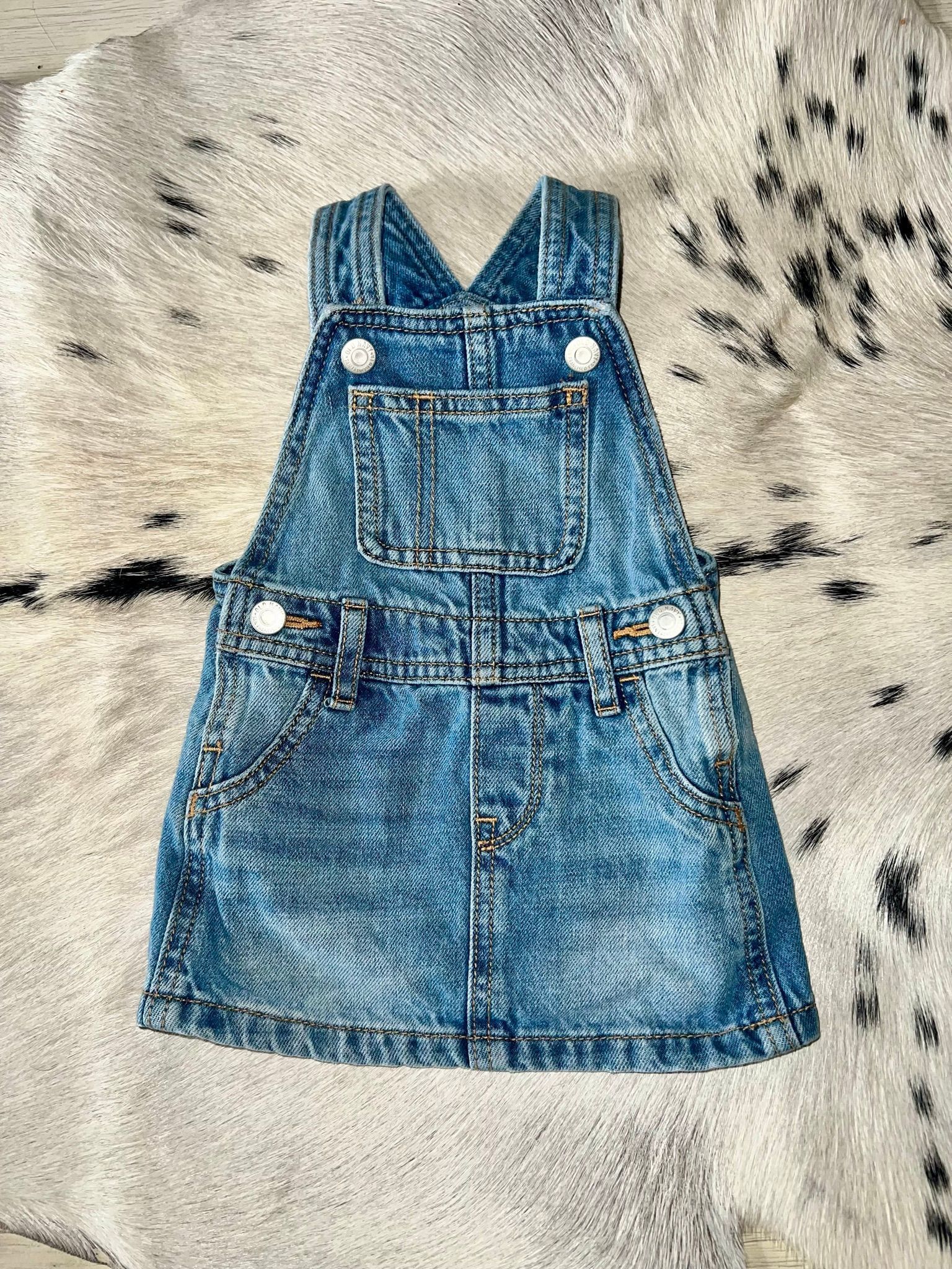 Old Navy Denim Skirt Overalls 6-12m