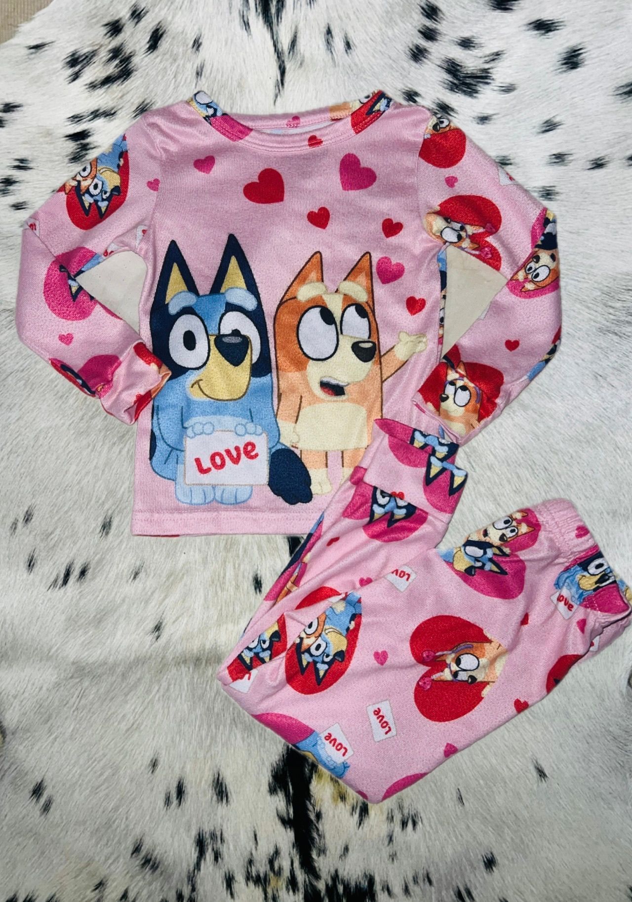 Bluey Valentine Pajama Set 4T