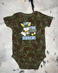 Boys Bunny Camo Easter Onesie 6-9m