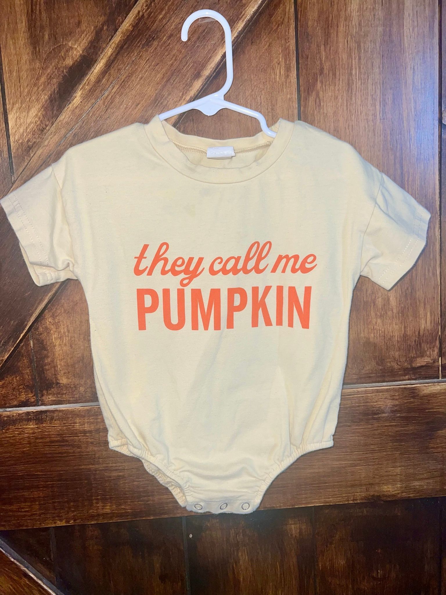 "they call me PUMPKIN" Bubble Onesie 4-5T
