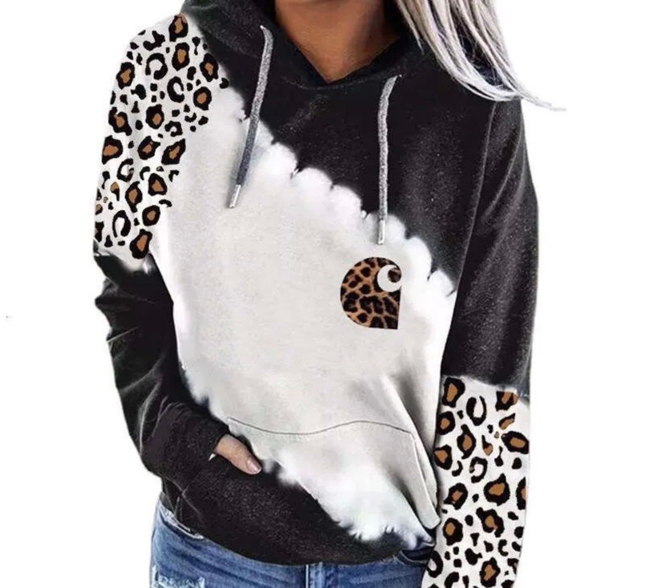 Women's Carhartt Leopard Print Pullover Hoodie