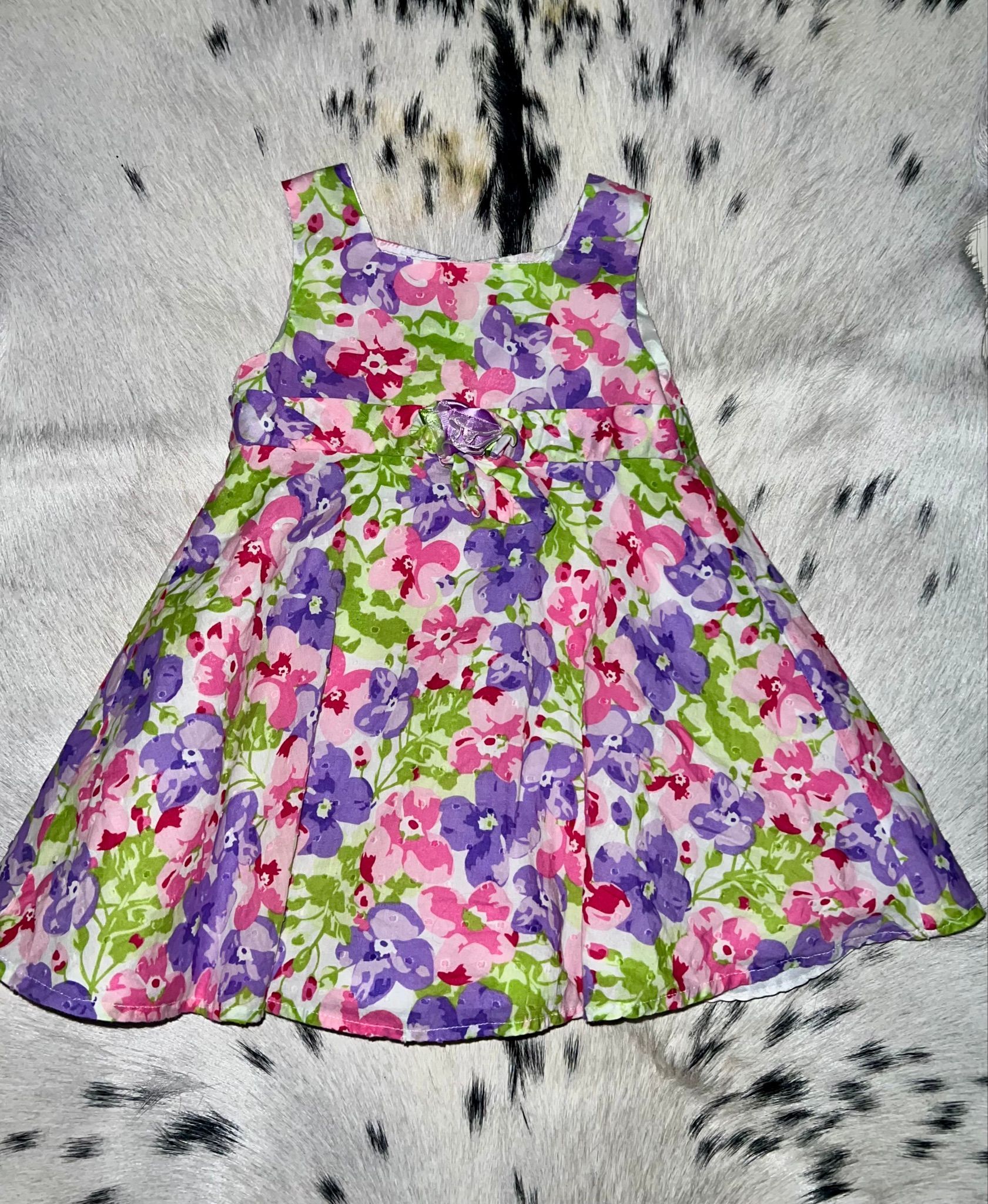 GEORGE Spring Floral Flowy Dress w/ Lining 18m